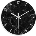 Oversized Decorative Clocks Battery Operated 24 Inch Marble Black Wall Clock by Constantplanet%E6%97%97%E8%88%B0%E5%BA%97
