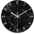 Oversized Decorative Clocks Battery Operated 24 Inch Marble Black Wall Clock by Constantplanet%E6%97%97%E8%88%B0%E5%BA%97