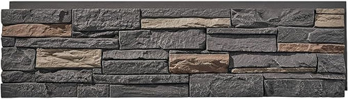 6-Pack Faux Stone Wall Panels PU Stone Veneer Siding, Mortarless 46.25x12.88 - Image 2
