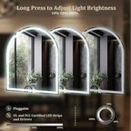 BEAUTYPEAK 34x30 LED Arch Bathroom Mirror - Image 5