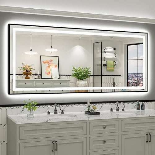 88x38 Inch LED Bathroom Mirror by Briivuemodernmirrors