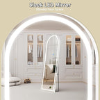 Koonmi LED Arched Full Length Mirror, Lighted Floor Mirrors - Image 2