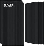 10 Pack Large Acoustic Panels, 47.2 x 23.6 x 0.35 Inch Sound Proof Foam Panels by TO-TH