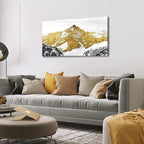 Large Golden Mountain Wall Art Abstract Black and Gold Mountain Wall Decor - Image 6