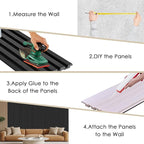 16-Pack 3D Slat Wall Panels — Soundproof Faux Wood Panels - Image 7