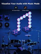 Govee Glide Hexagon Light Panels Ultra, RGBIC 3D Wall Lights - Image 8