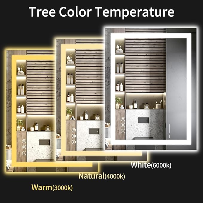 40"x30" LED Bathroom Mirror - Image 5