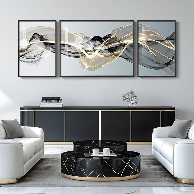Extra Large Framed Modern Luxury Abstract Wall Art - Image 8
