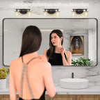 LOAAO Black Metal Framed Bathroom Mirror - Image 2