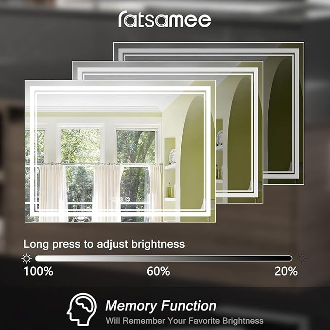 Ratsamee 30x30 Inch Led Mirror for Bathroom - Image 4