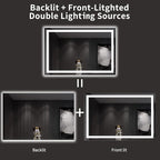 LOAAO 60X40 LED Bathroom Mirror - Image 6