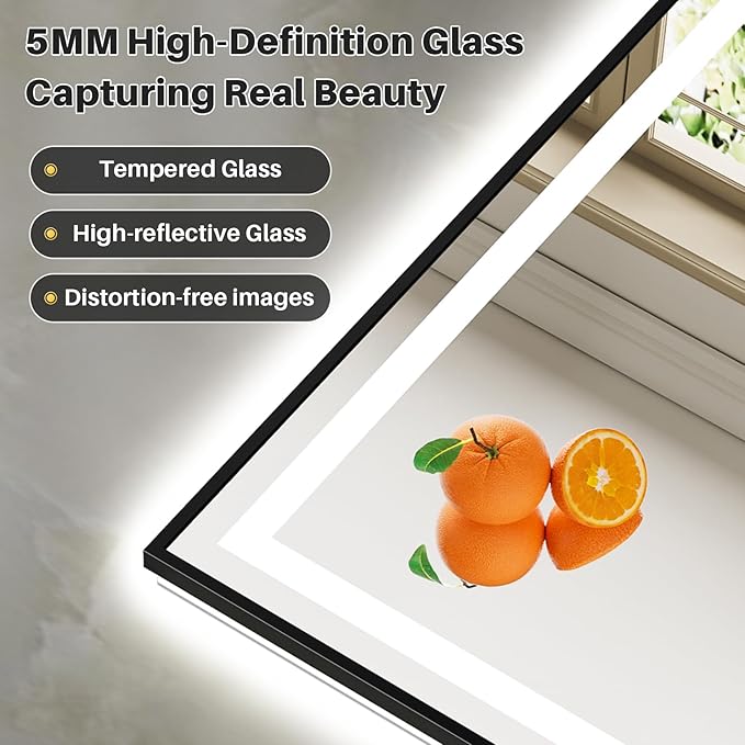 60x40 Inch LED Bathroom Mirror - Image 7