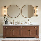 WallBeyond Round Wood Mirror - Image 4