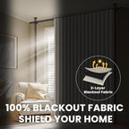 100% Blackout Room Divider Curtains Sets Cream White W100 x L96 in, 2 Panels - Image 5