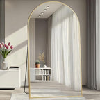 Prywot Full Length Mirror, Oversized 78"x38" Arched-Top Floor Mirror, Free - Image 2