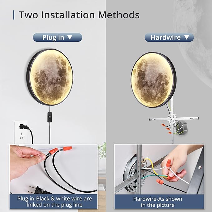 Dimmable Moon Wall Light 31.5 inch Wall Lights - Image 6