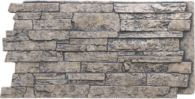 EverStone Acadia Ledge Faux Stone Panel, Linen Graphite Color by EkenaMillwork