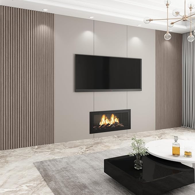 8-Pack WPC Wall Panels 118’’ x 6.1’’ 3D Slat Wall Panel Acoustic Wall Paneling - Image 5