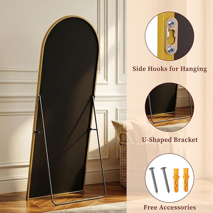Suidia 90"x46" Arched Full Length Mirror - Image 7