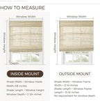 TWOPAGES Woven Bamboo Cordless Roman Shades, Custom No Drill or Motorized Blinds - Image 6