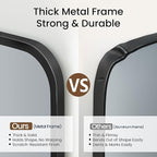 2-Pack 24x30 Inch Matte Black Bathroom Vanity Mirrors | Flush Mount Deep Set - Image 6