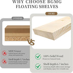 BGMG Floating Shelves for Wall 48 inch Long, Rustic Solid Wooden Deep Wall - Image 5