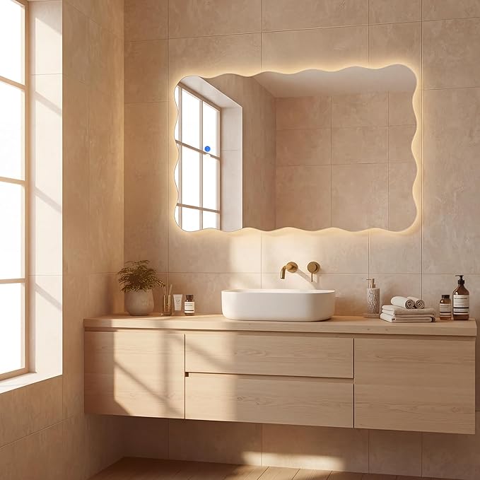 Dorlicecass Wavy Led Bathroom Mirror- Vanity Mirror - Image 3