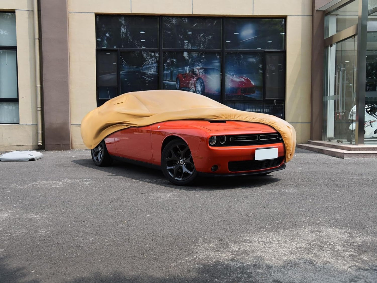 Heavy Duty Outdoor Car Cover Custom Fit for Dodge Challenger, Windproof All Weather Waterproof Sun Rain UV Dust Snow Protection Outdoor Car Covers