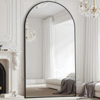 Prywot Full Length Mirror, Oversized 78"x38" Arched-Top Floor Mirrors, Modern by Prywot