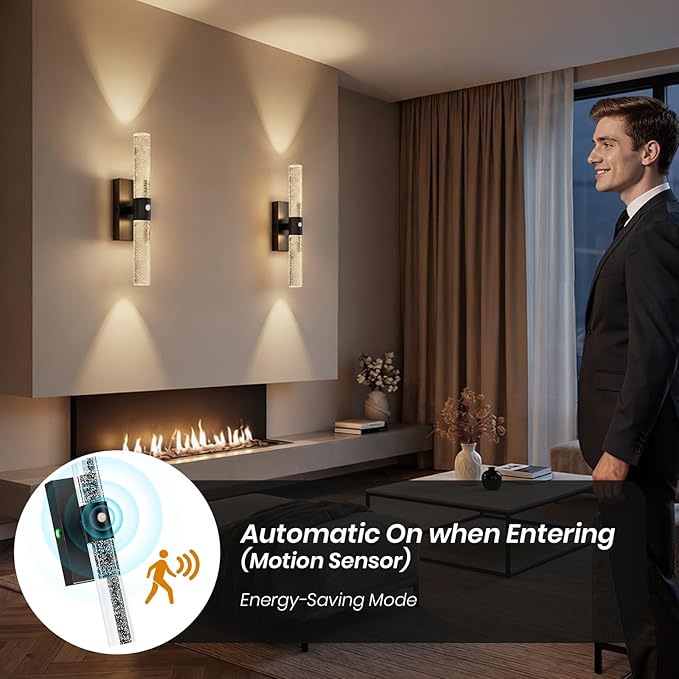 IRONPAX Wall Sconces Battery Operated Set of 2, Wireless Rechargeable Wall - Image 2