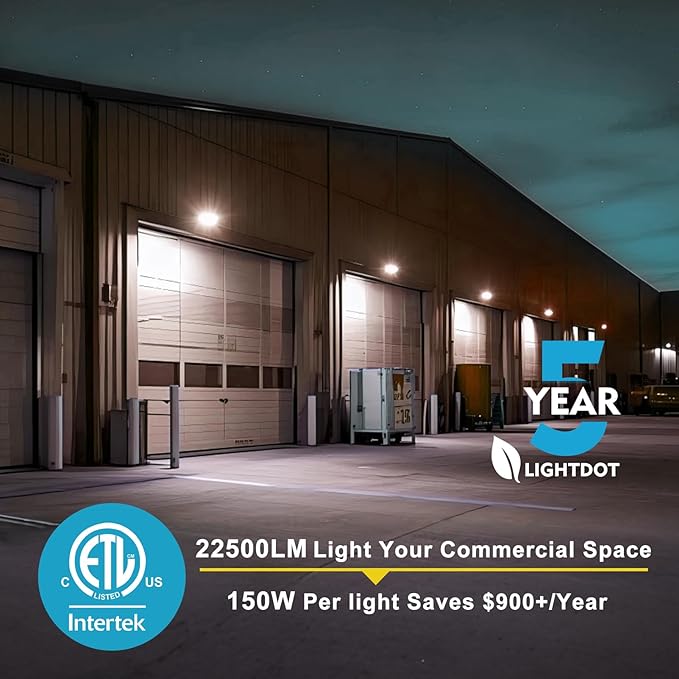 Lightdot 6Pack 150W LED Wall Pack Lights, 100-277v Dusk to Dawn - Image 3