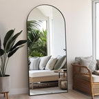 Rowjut Floor Full Length Mirror, Arched Mirrors Full Length 71"x30" by Rowjut