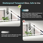 96x36 LED Bathroom Mirror with Lights, Backlit and Front Lit Anti-Fog Lighted - Image 7