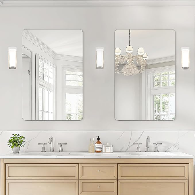 USHOWER 2-Pack Frameless Bathroom Mirrors - Image 7