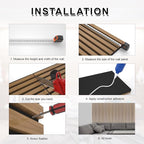 NeatiEase Wood Panels for Wall, 4-Piece 96" x 12.6" Soundproof Wood Slat Wall - Image 6