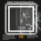LOAAO 40"X38" LED Bathroom Mirror - Image 8