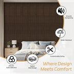 4 Pack Wood Panels for Wall, 106.3" × 11" Wood Slat Acoustic Panels for Wall - Image 9