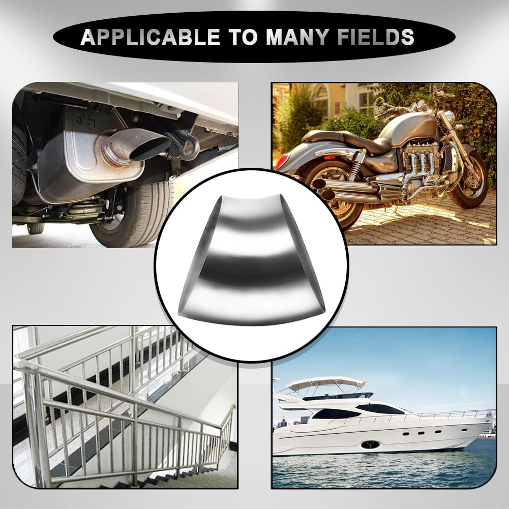 2.5 Inch 90° Mandrel Bend Elbow, SS304 Stainless Steel Bend Tube 90 Degree Exhaust Elbow Pipe - Thickness 16GA/0.65" for Car Modified Exhaust System, Stair Handrail (1 pcs)