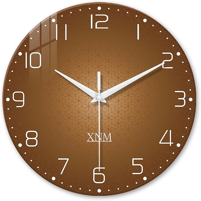 XNM 24 Inch Brown Wall Clock Analog Large Wall Clocks by XNMwallclock