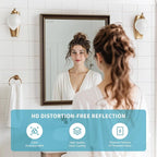 Retro Copper Effect Framed Wall Mirror, 30x48 Rectangle Mirror, - Image 3