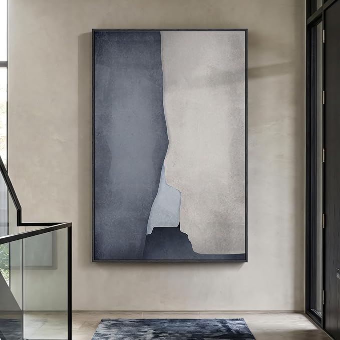 Extra Large Framed Neutral Abstract Wall Art by Cuspin