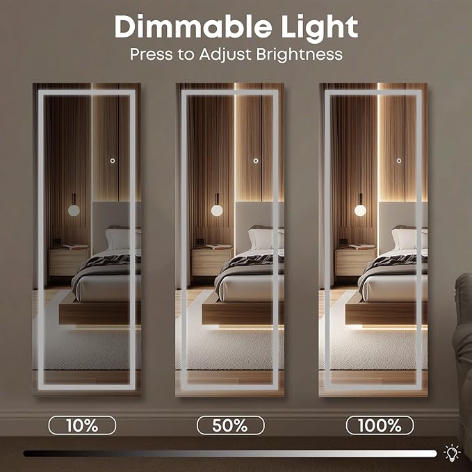 64" x 21" Full Length LED Floor Mirror - Image 5