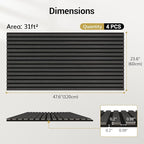 TONOR Wood Wall Panels for Interior Wall Decor, 4 Pack 47.2" x 23.6" Wood Slat - Image 3