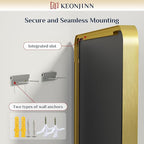 Keonjinn Brushed Gold Bathroom Mirror 72” x 36” Large Gold Bathroom Vanity - Image 6