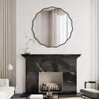 WallBeyond Round Wavy Mirror for Wall Decorative 32 inch, Modern Round Mirror - Image 3
