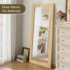 Syndra Modern Full Length Mirror Wood Frame, 65x24'' Large Floor Mirror - Image 4