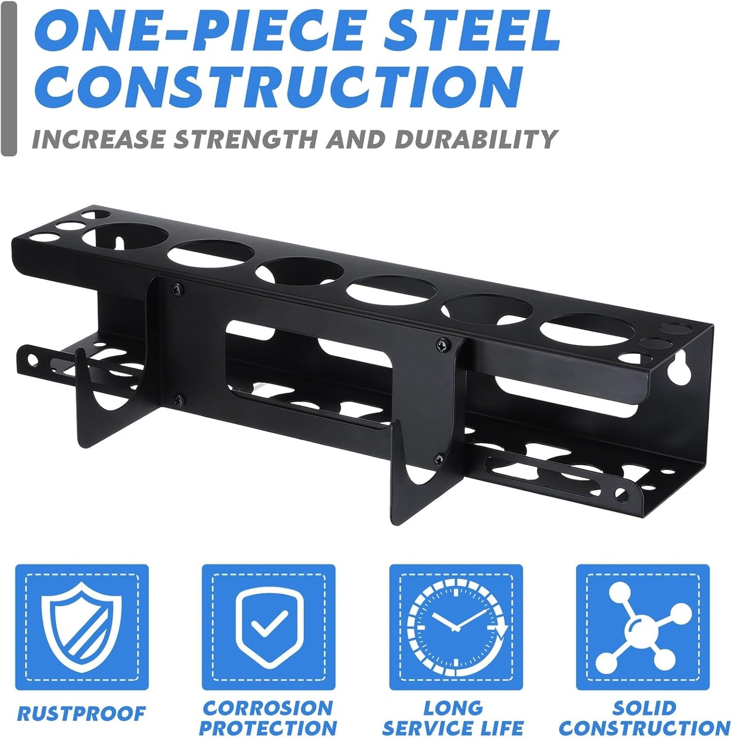 Hicarer 2 Packs Caulking Tube and Gun Holder Caulking Gun Storage Rack with Horizontally Base Sealant Organizer for Garage and Workspace Wall Mounted Tubes Nozzle