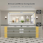 88x38 Inch LED Bathroom Mirror - Image 2