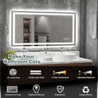 48x28 Inch LED Bathroom Mirror - Image 2