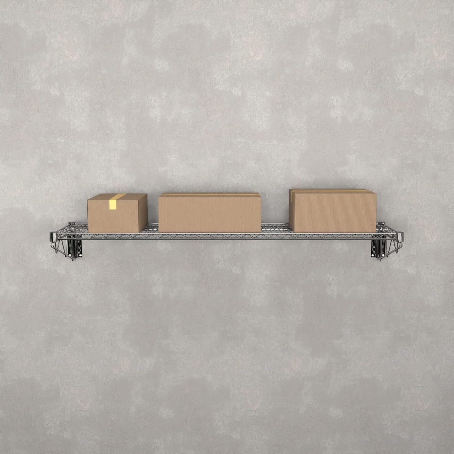 14" x 60" Chrome Wire Wall Mount Shelf